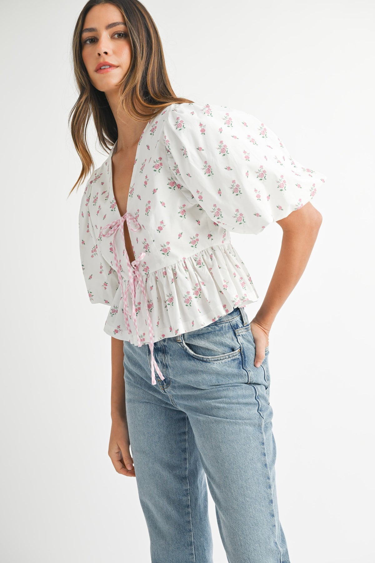 Floral Ties Blouse