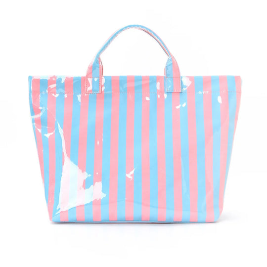 Josslyn Large Striped Vinyl Tote