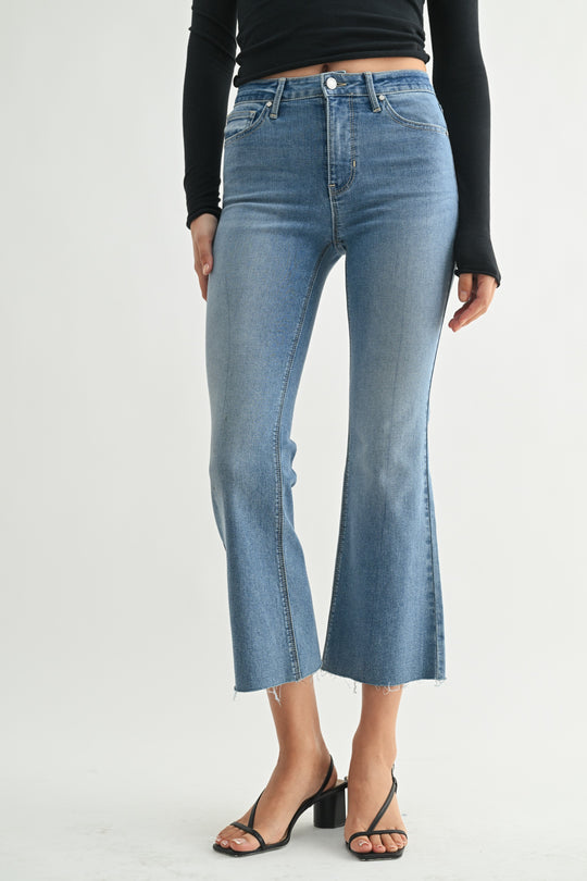 Just Black Tall Cropped Flare Jean