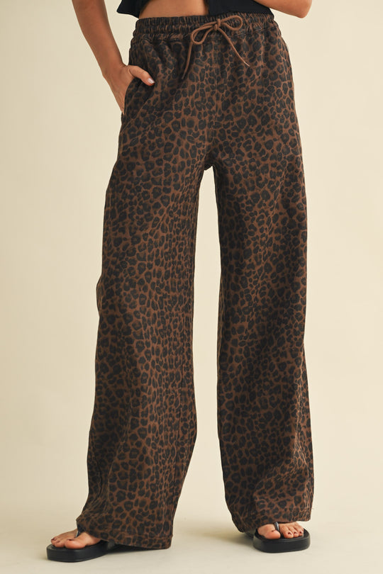 Leopard Track Pant