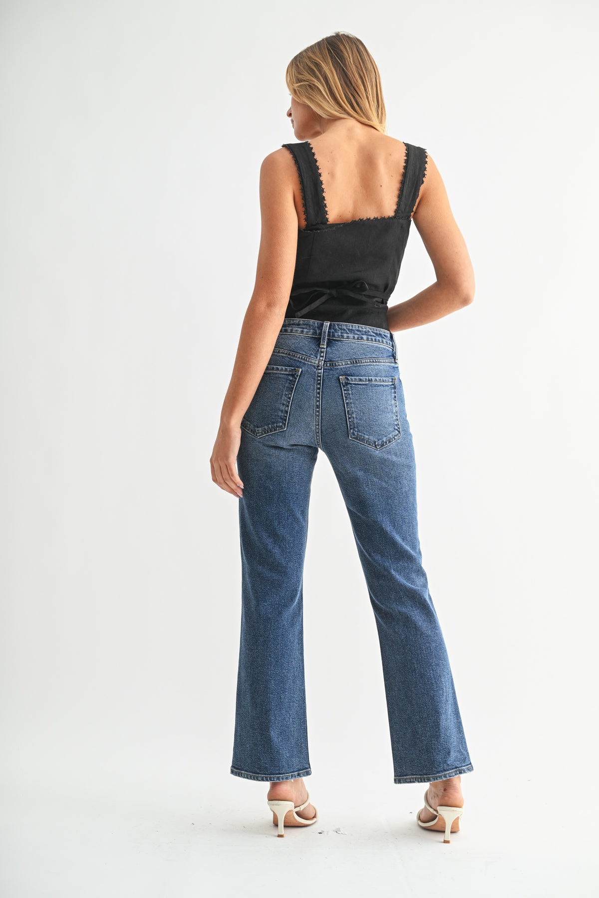 Just Black Slim Cropped Bootcut Jean