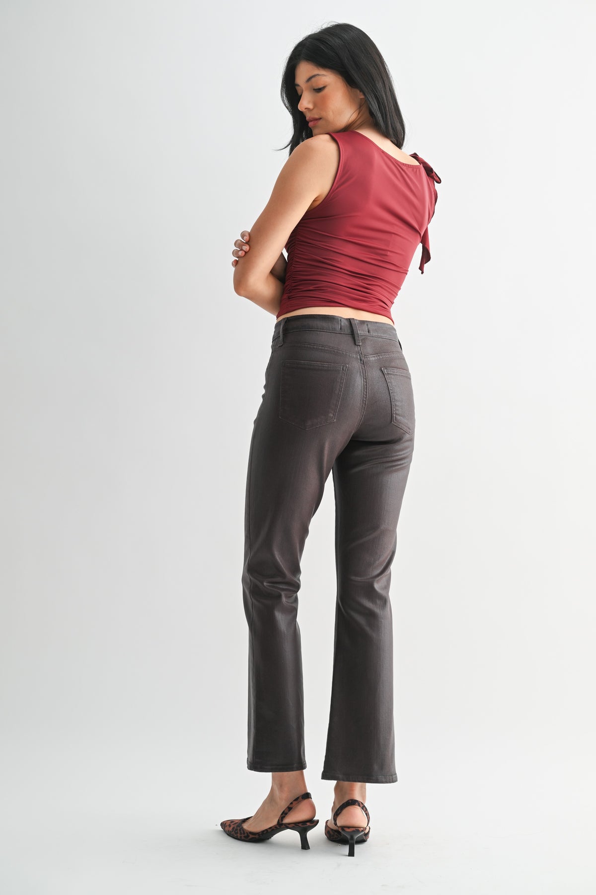 Just Black Denim Slim Cropped Bootcut Jean