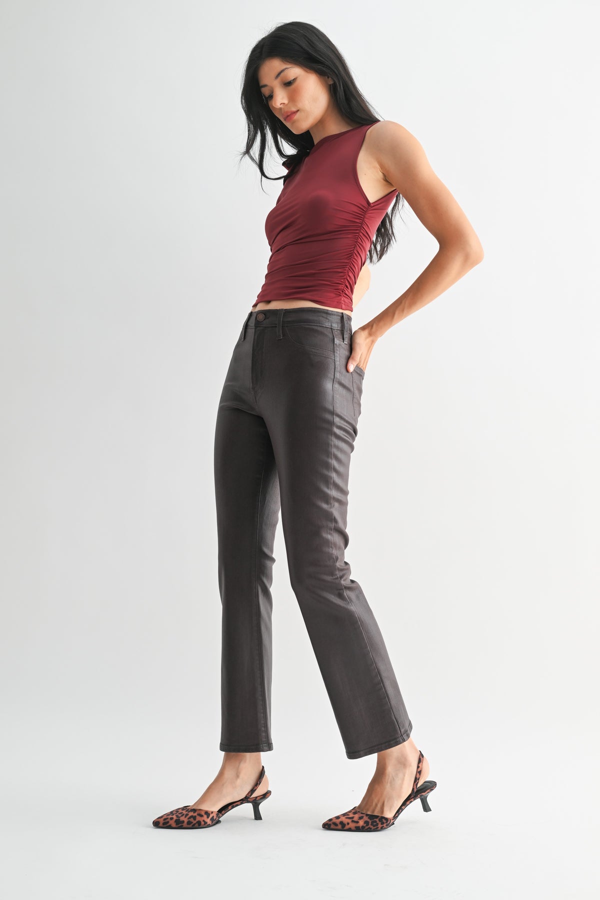 Just Black Denim Slim Cropped Bootcut Jean