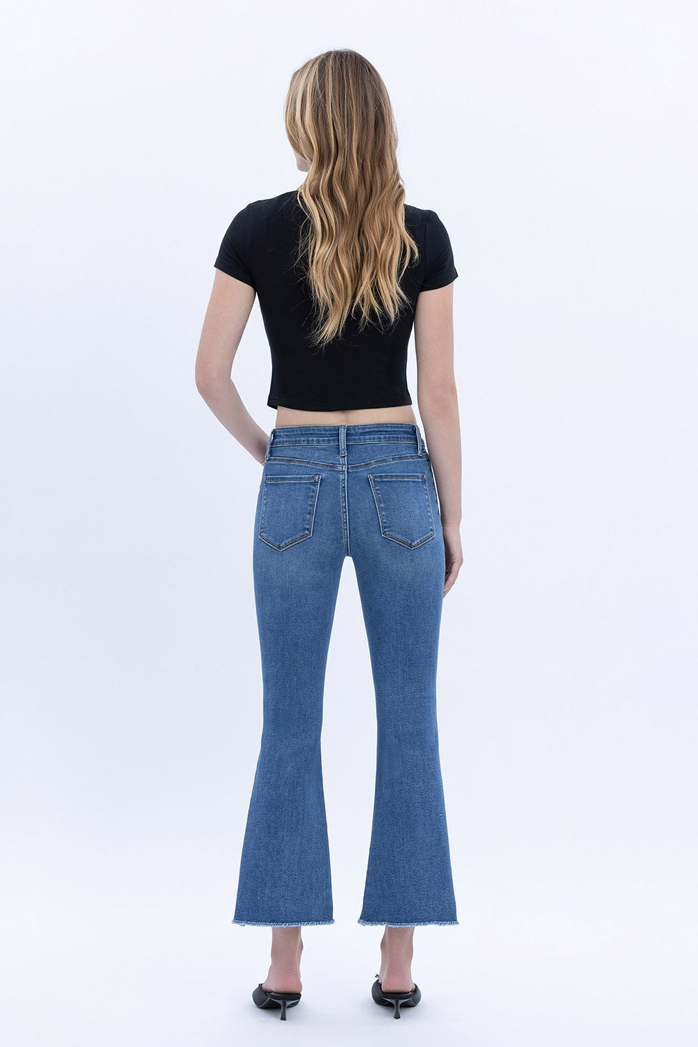 Vervet Crop Denim Flare Jeans