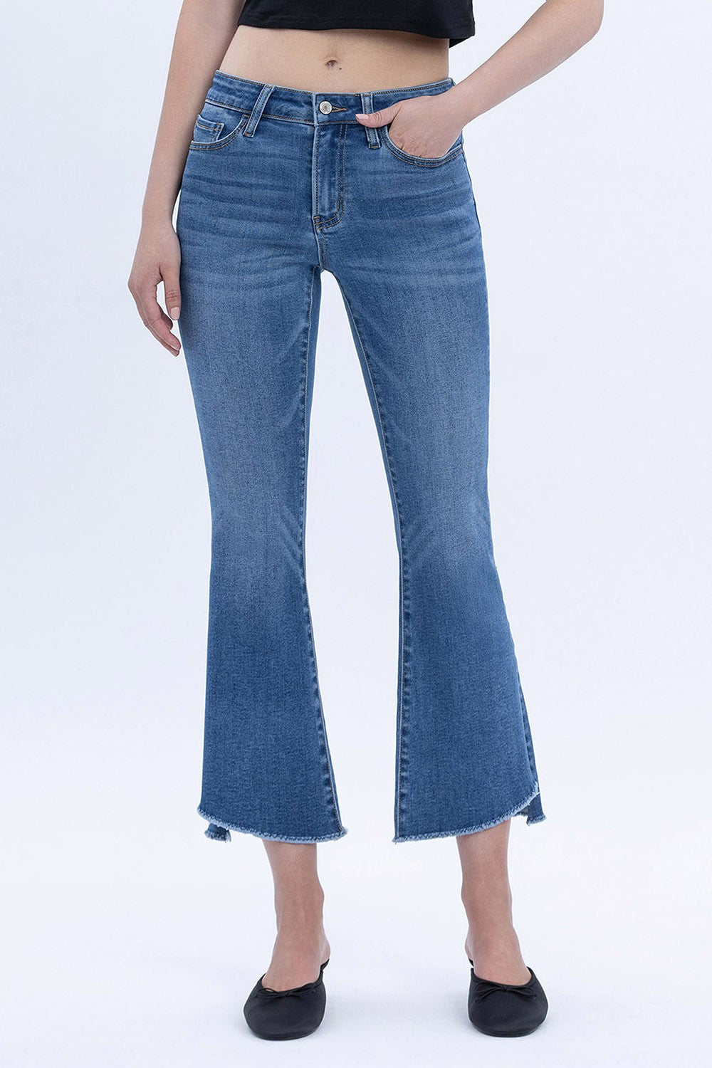 Vervet Crop Denim Flare Jeans