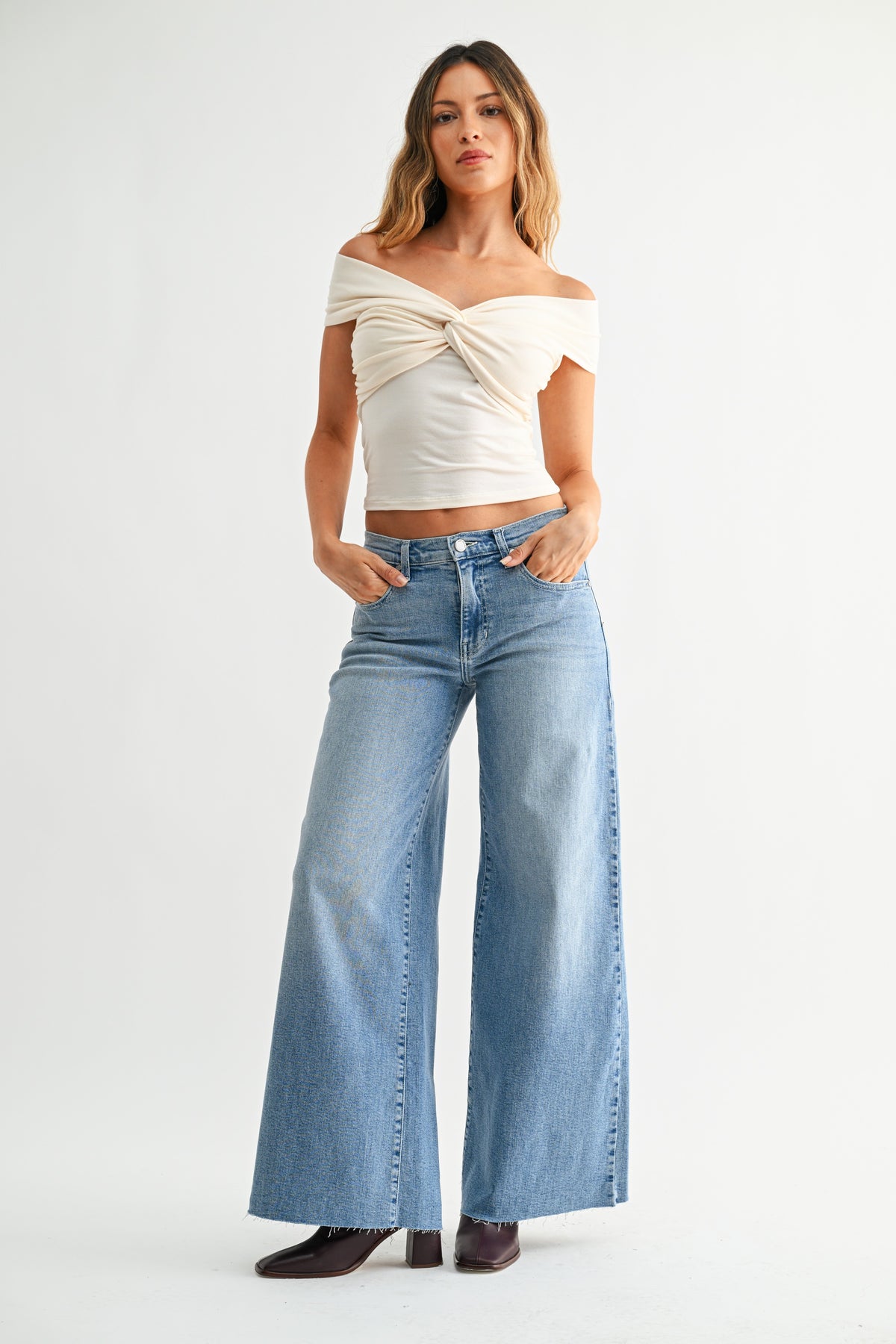 Just Black Denim Super Wide Leg Jean