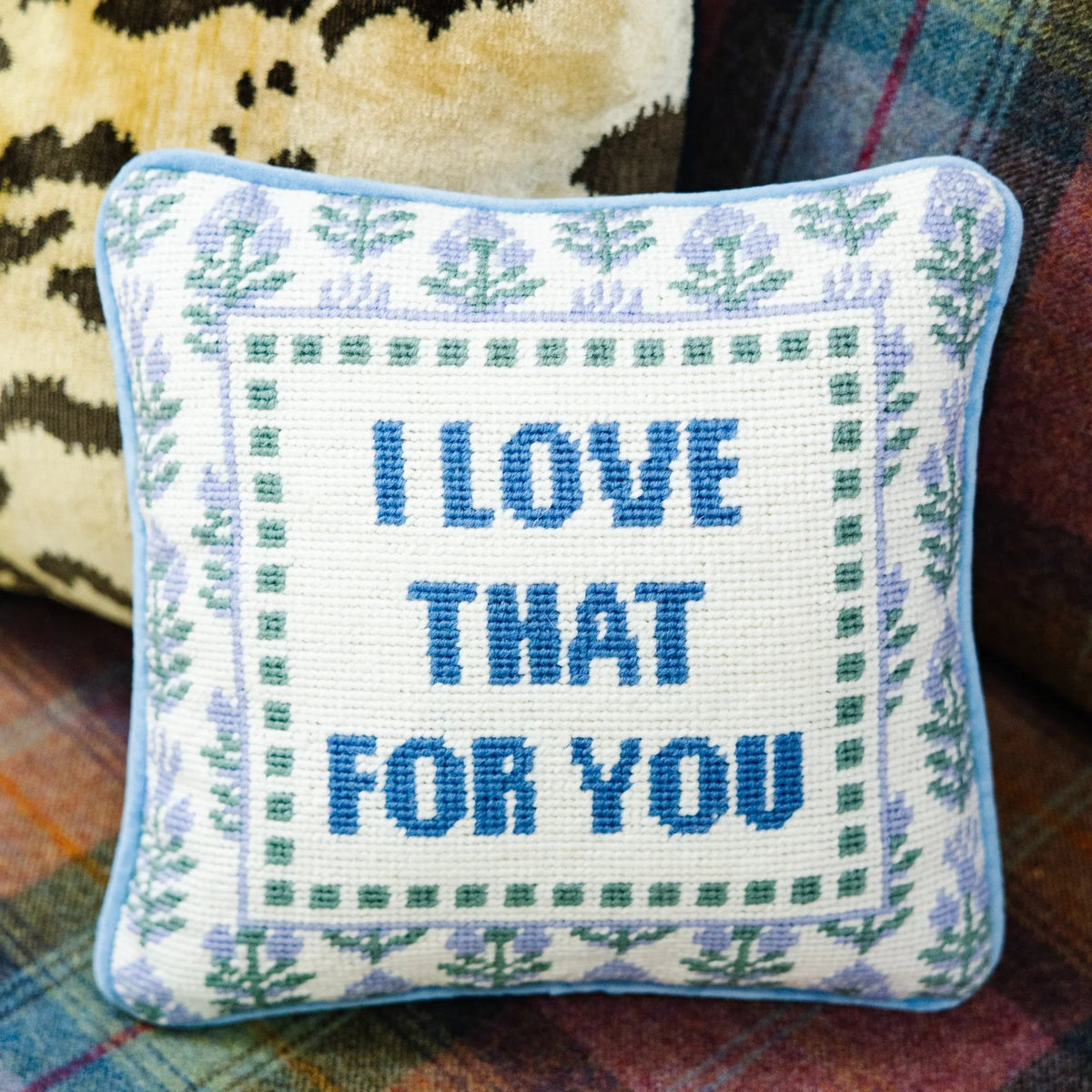 Furbish Needlepoint Pillow