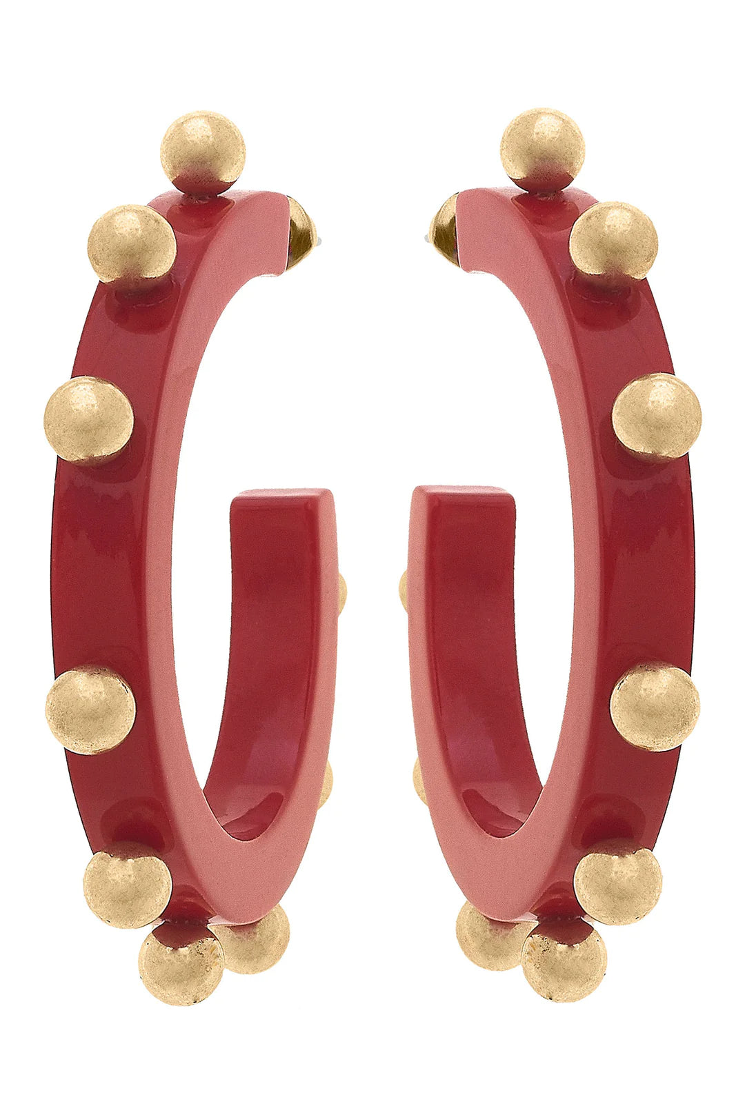 Canvas Kelley Studded Metal and Resin hoop- Red