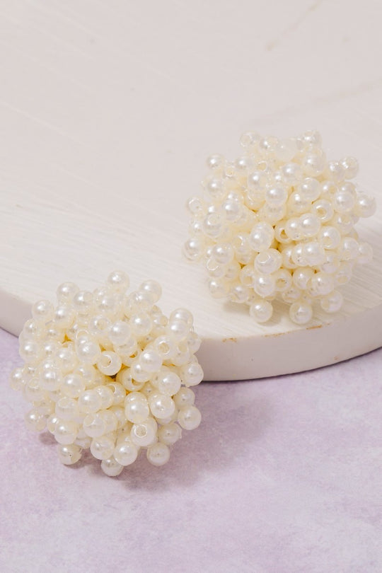 Pearl Cluster Earrings