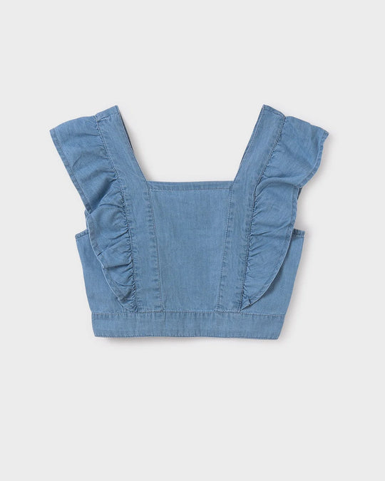 Girls' Mayoral Denim Top