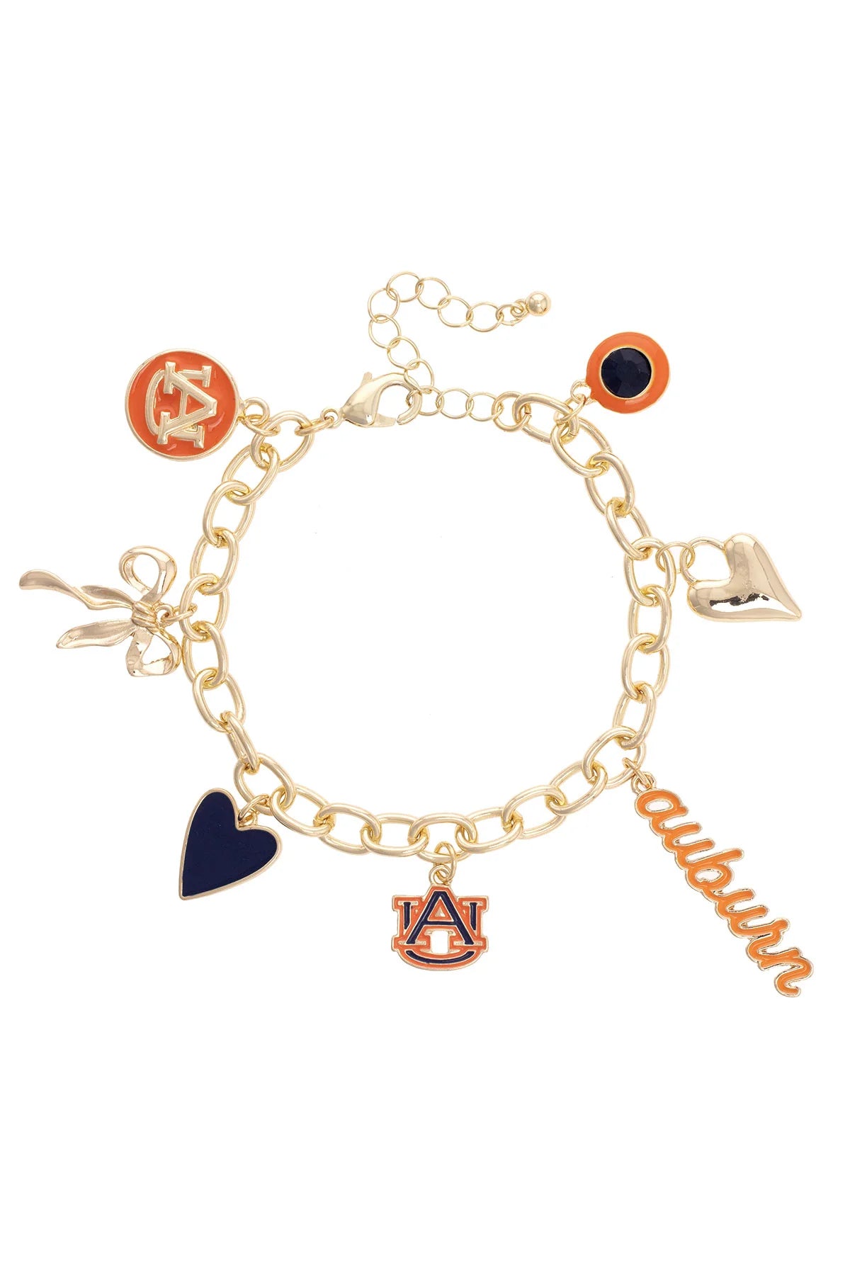 Canvas Style Collegiate Charm Bracelet