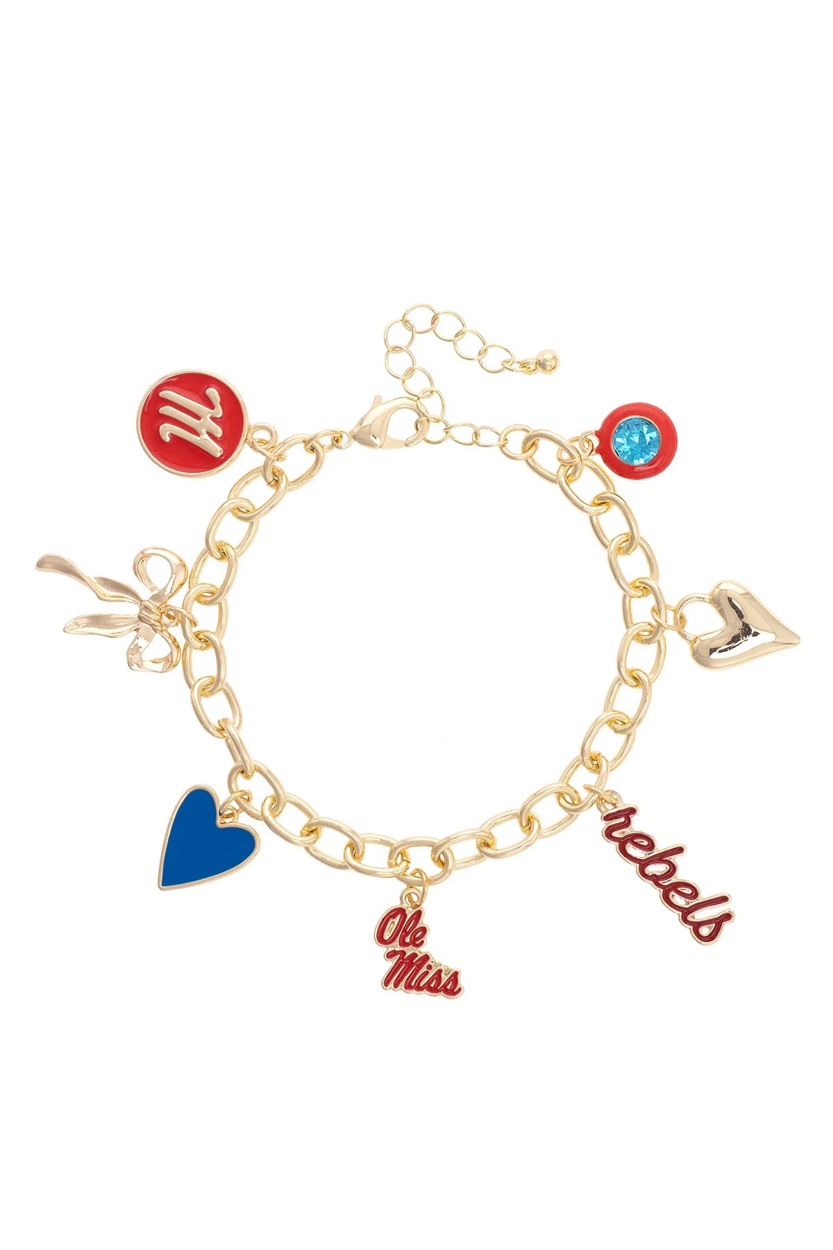 Canvas Style Collegiate Charm Bracelet