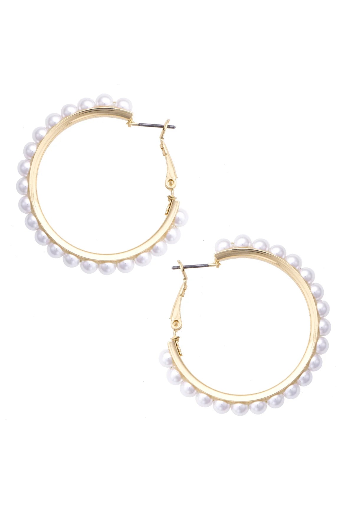 Canvas Lacey Pearl Hoop Earring