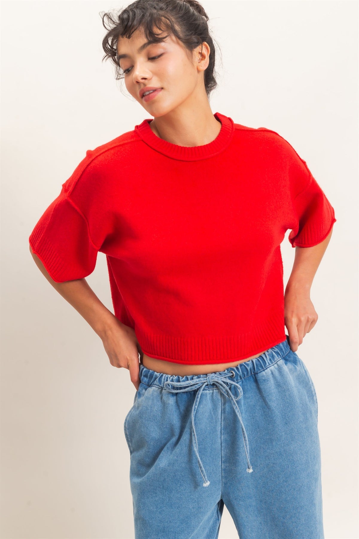 red sweater