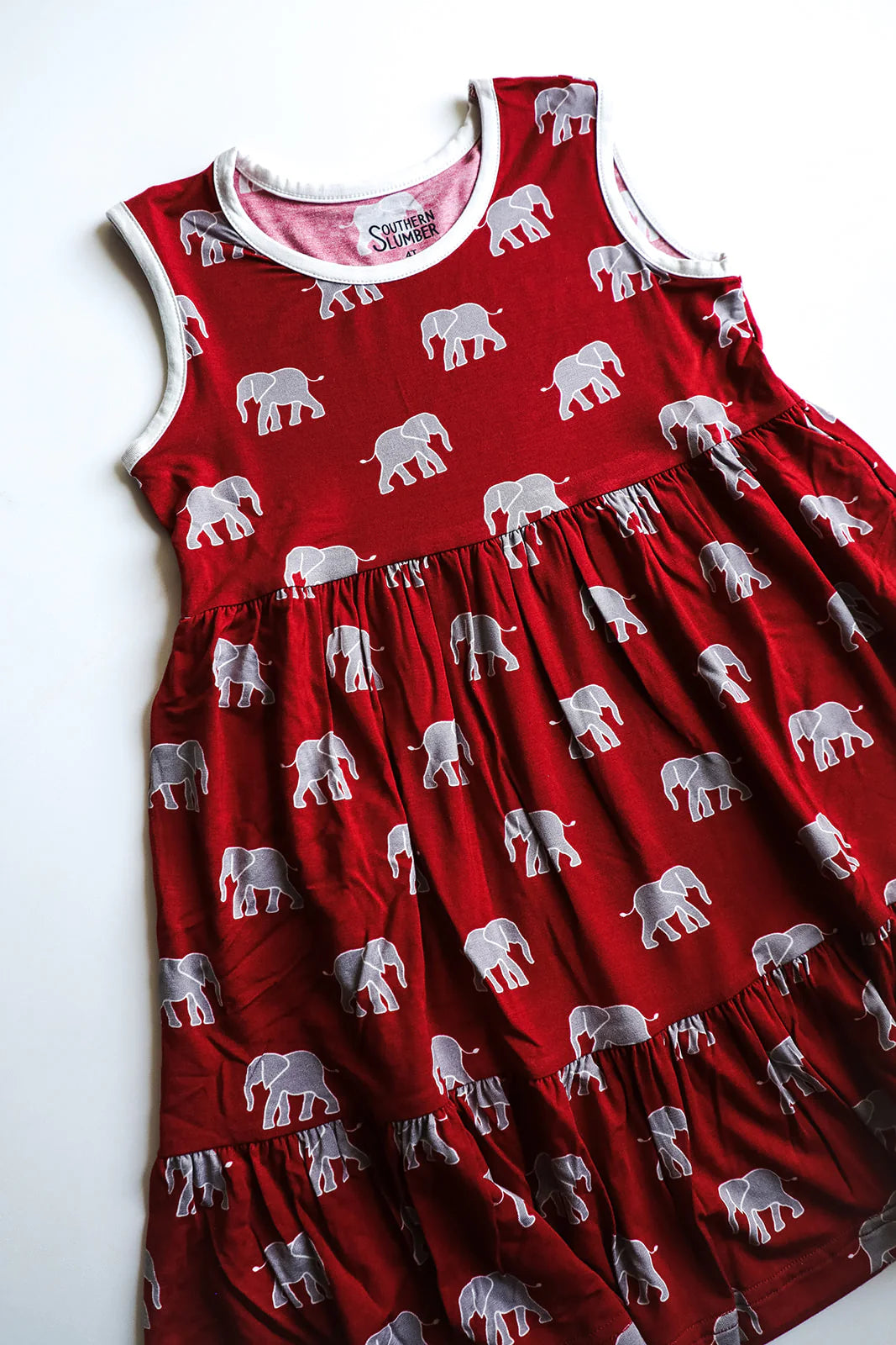 Southern Slumber Elephant Tiered Twirl Dress