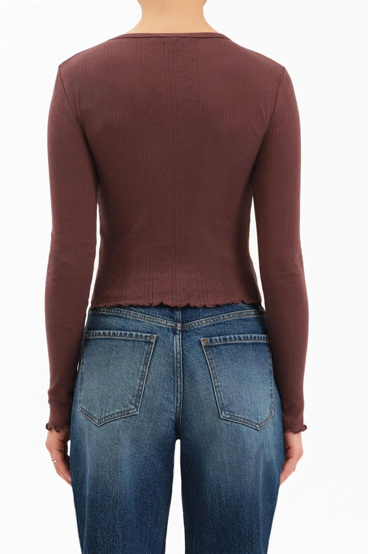 Daze Waverly Everyday Pointelle Crewneck Tee