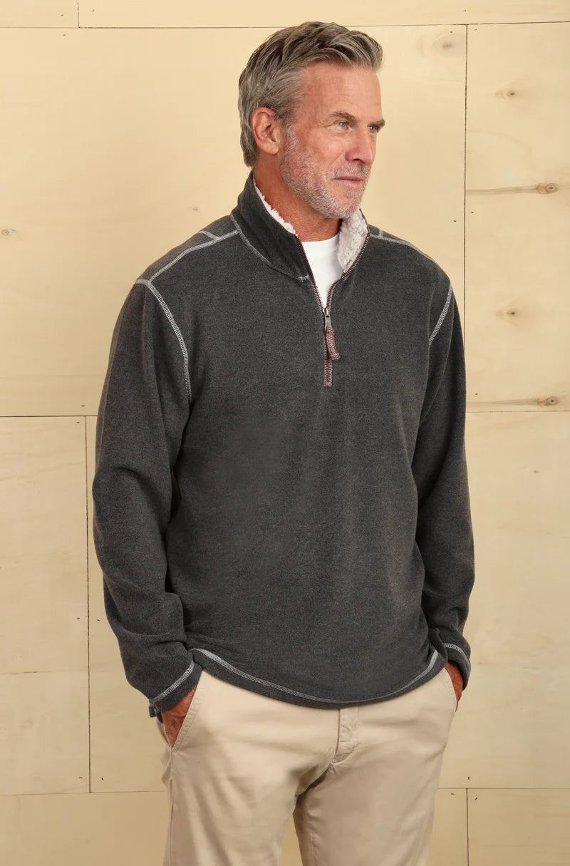 True Grit Melange Soft Fleece 1/4 Zip Pullover