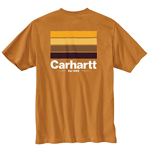 Carhartt Men&#39;s Relaxed Fit Heavyweight Short-Sleeve Pocket Line Graphic