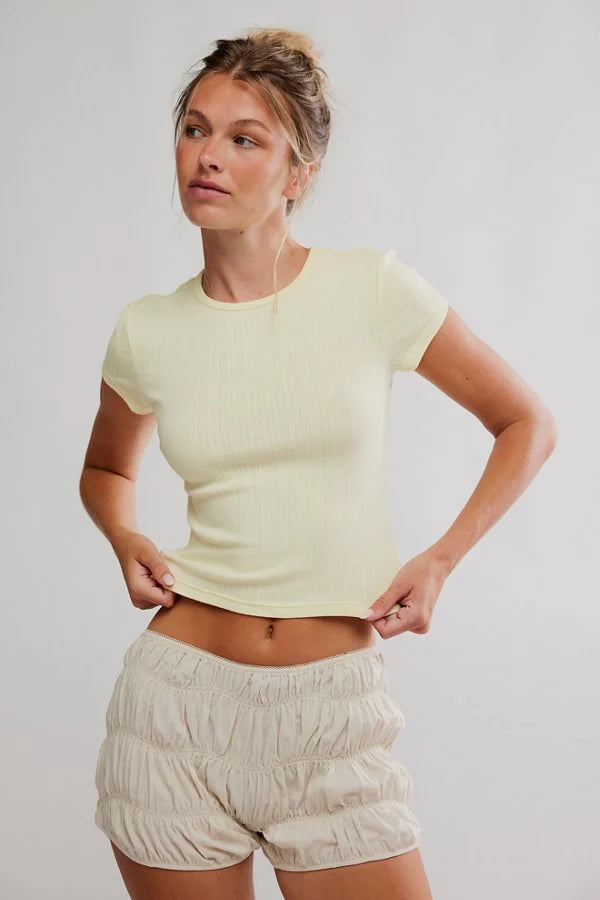 Free People Wait A Minute Baby Tee