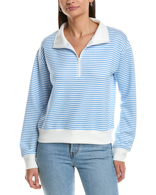 Striped Cloud Fleece Quarter Zip