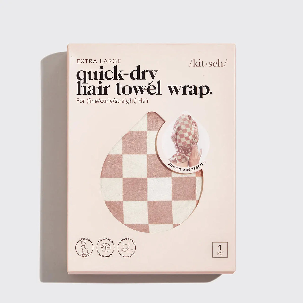 Kitsch Extra Large Quick Dry Hair Towel Wrap