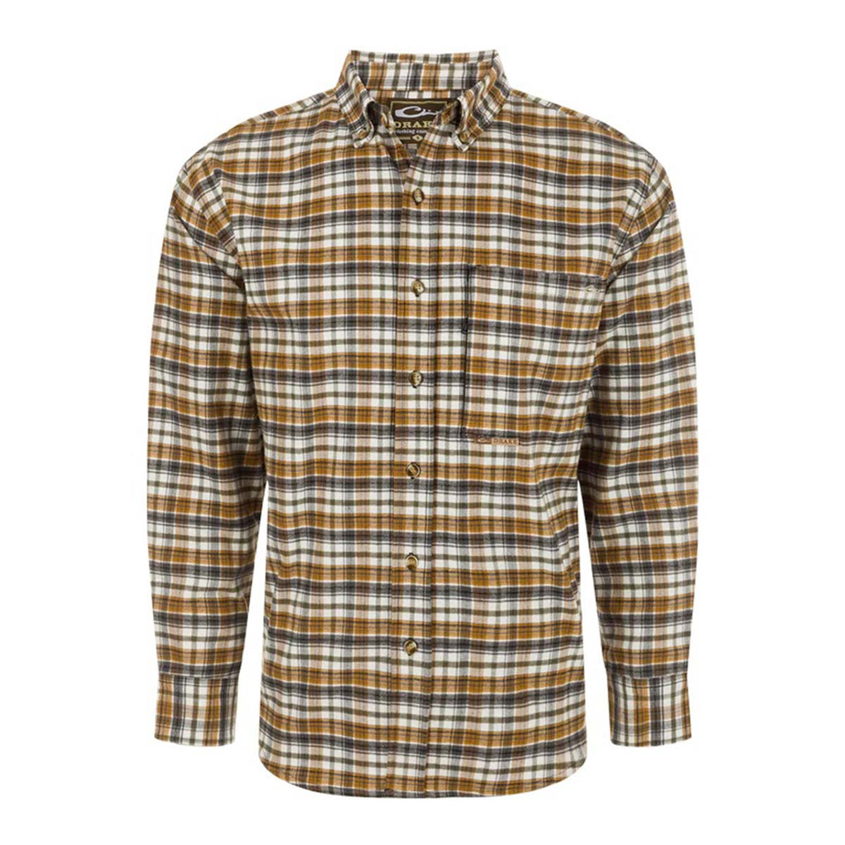 Drake Autumn Brushed Twill Shirt Trad Plaid