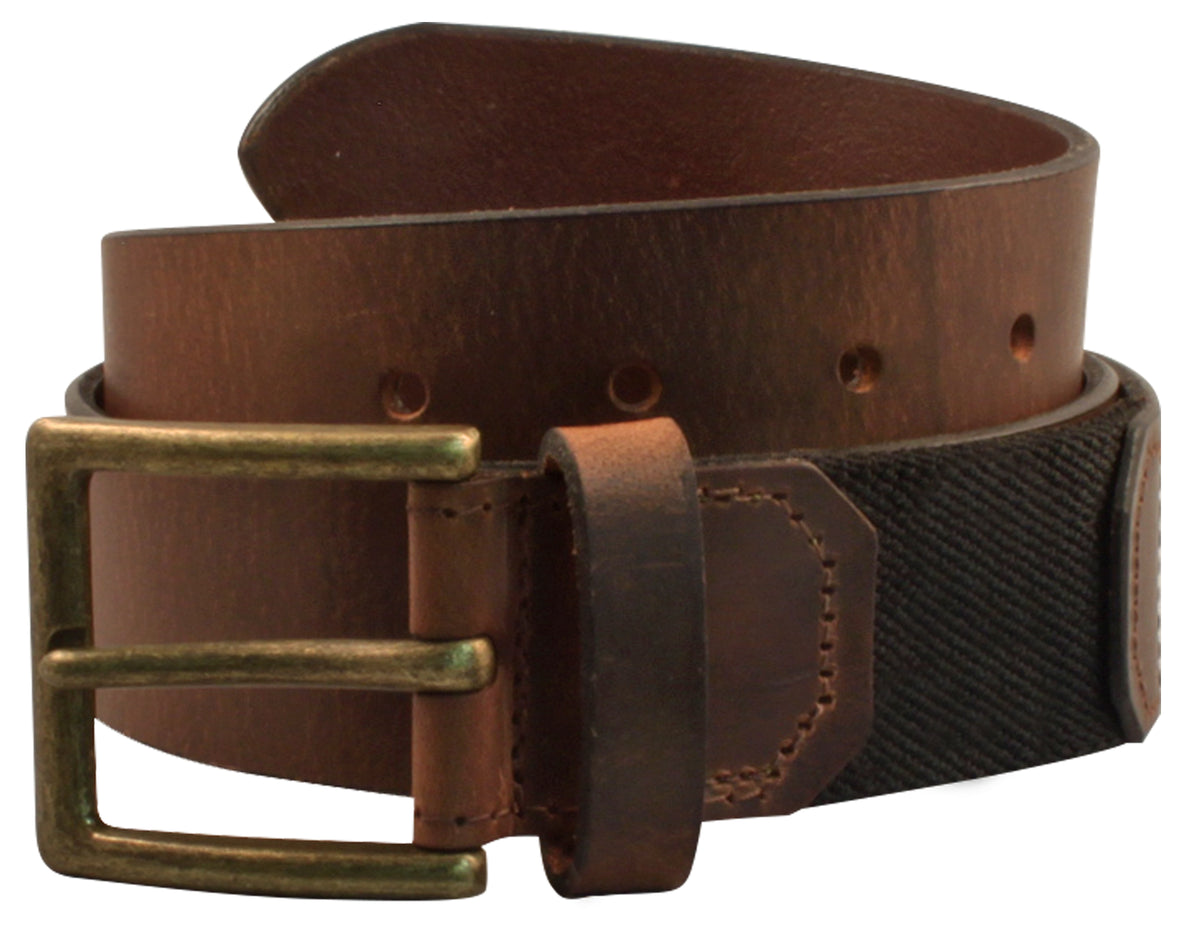 Brown belt on white background