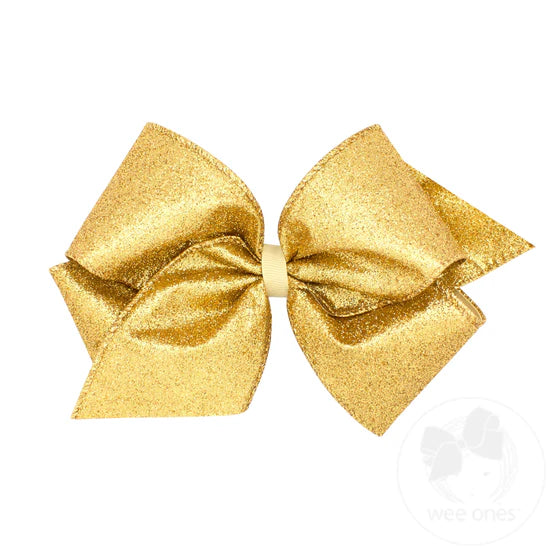 Wee Ones King Party Glitter Girls Hair Bow