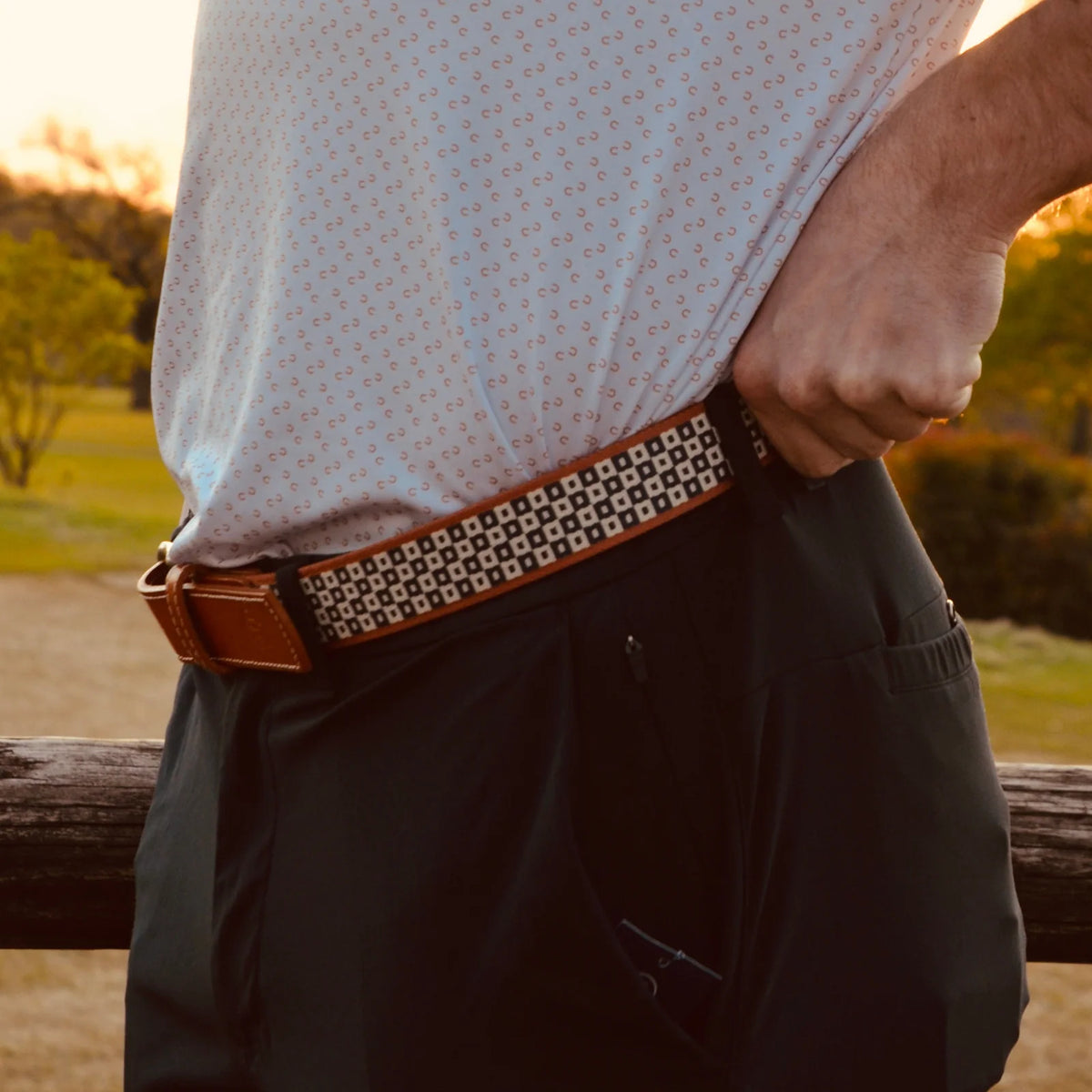 Men's Cowboy Country Club Leather Belt