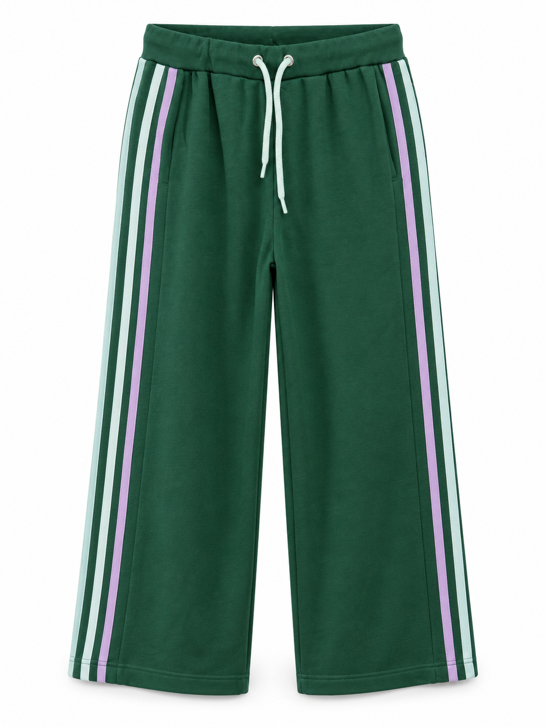 Green pants on a white background
