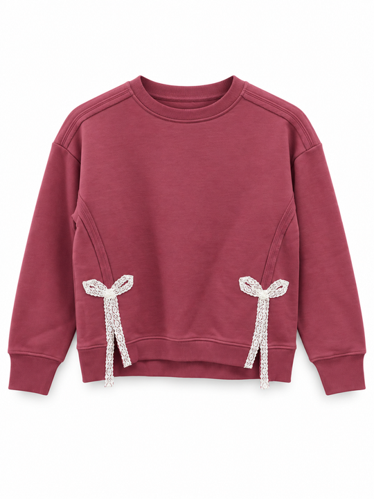 Girls' Bow Sweatshirt