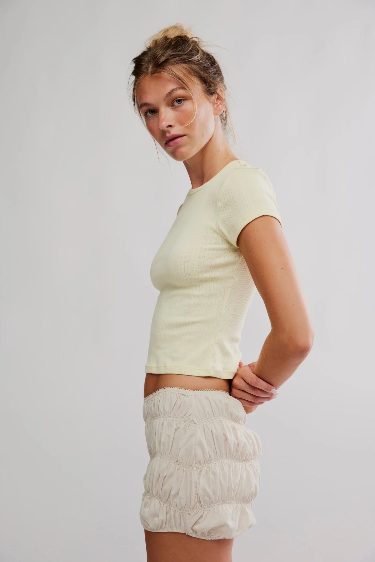 Free People Wait A Minute Baby Tee