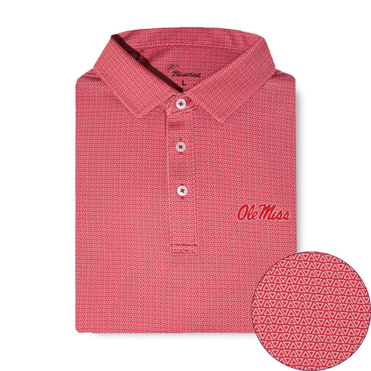 Bluecrest Apex Print Performance Polo Ole Miss Script