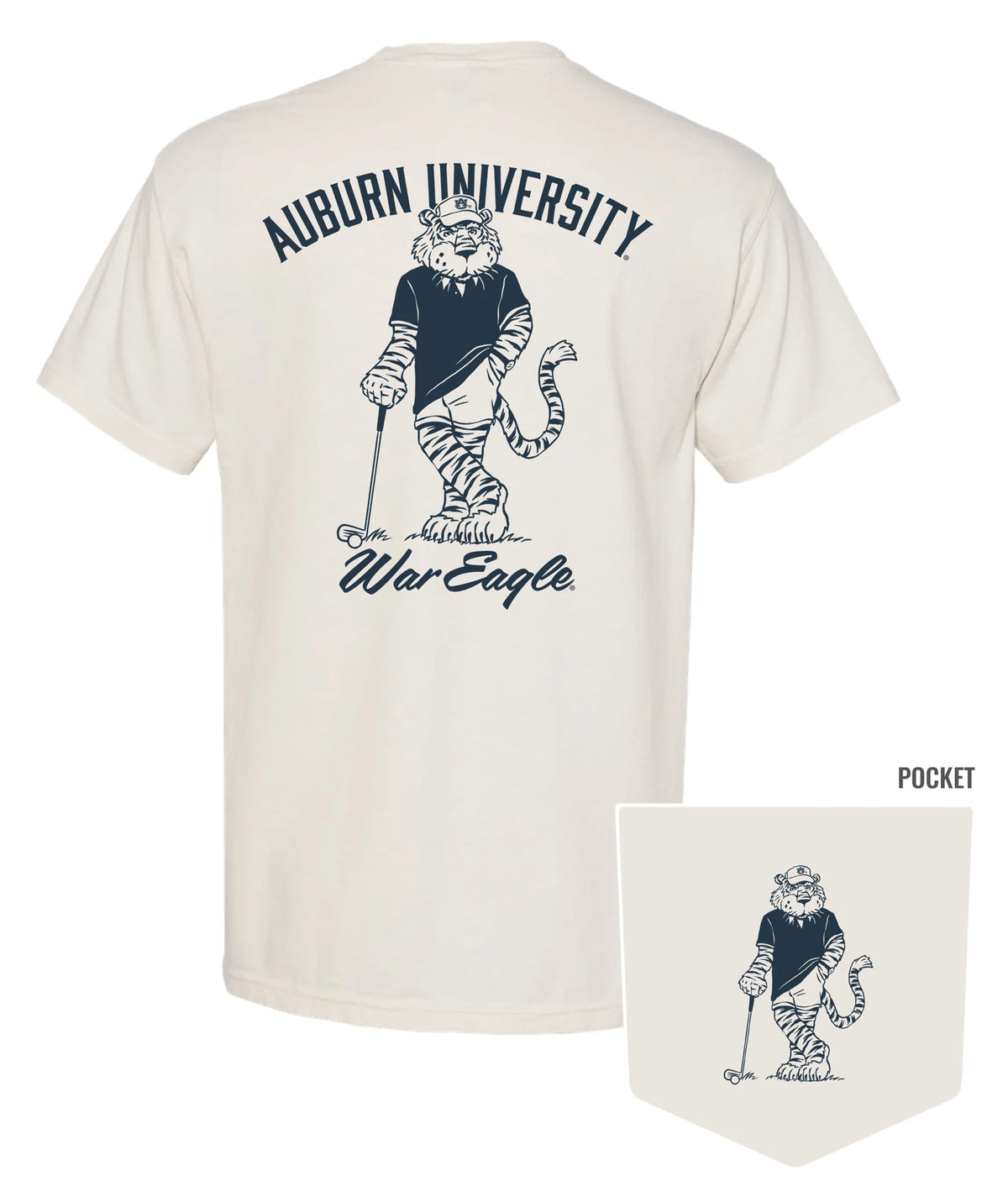 Aubie Golfer Tee