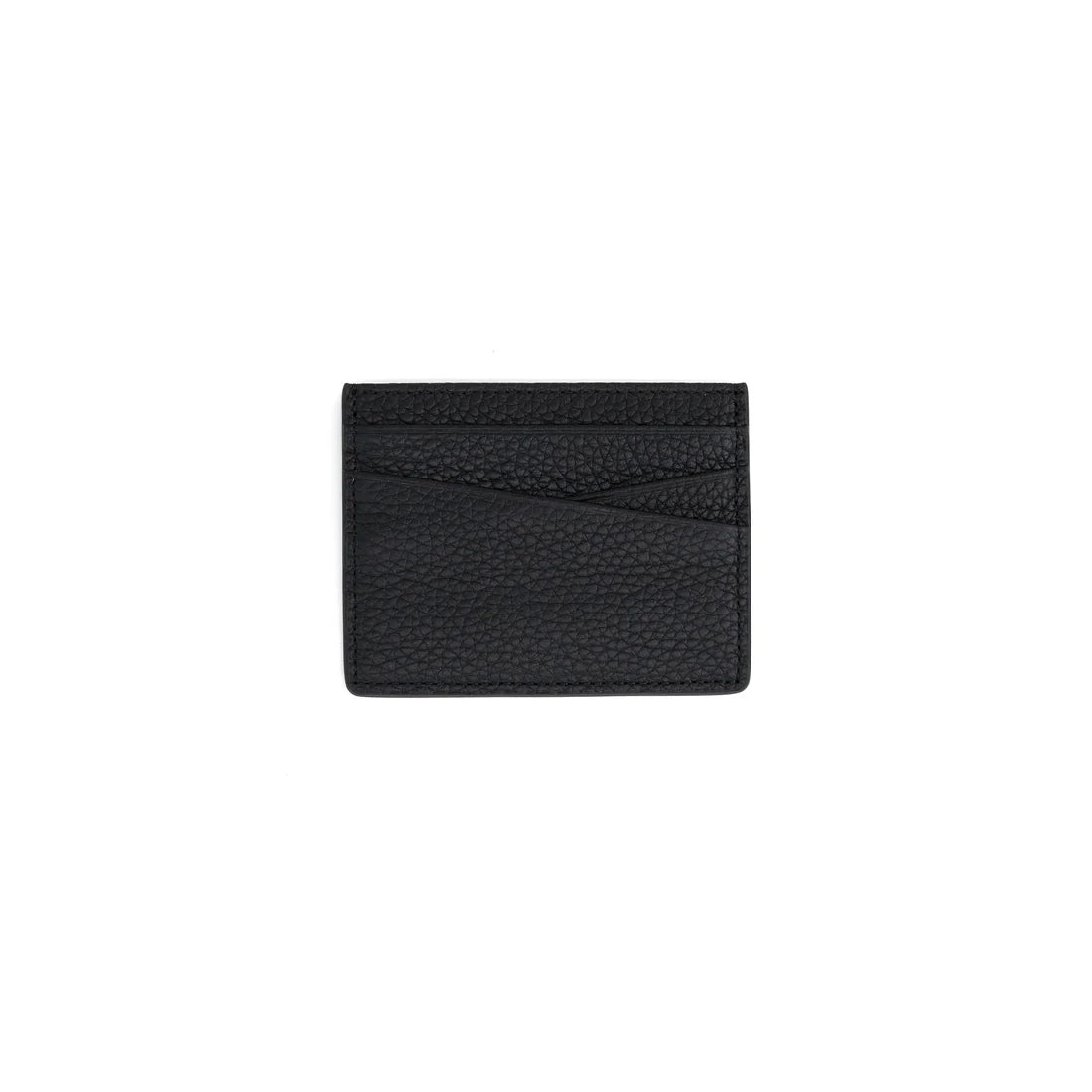 Black textured cardholder on a white background