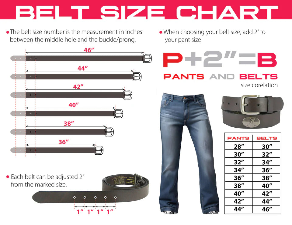 Zeppelin Concho Ole Miss Leather Belt