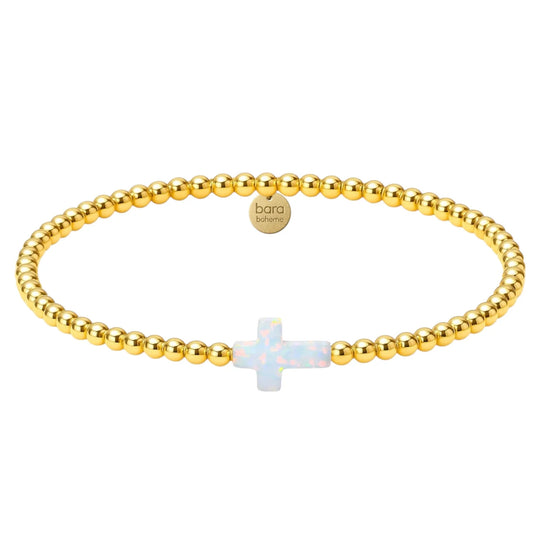 Bara Boheme Opal Cross Petite  Bracelet