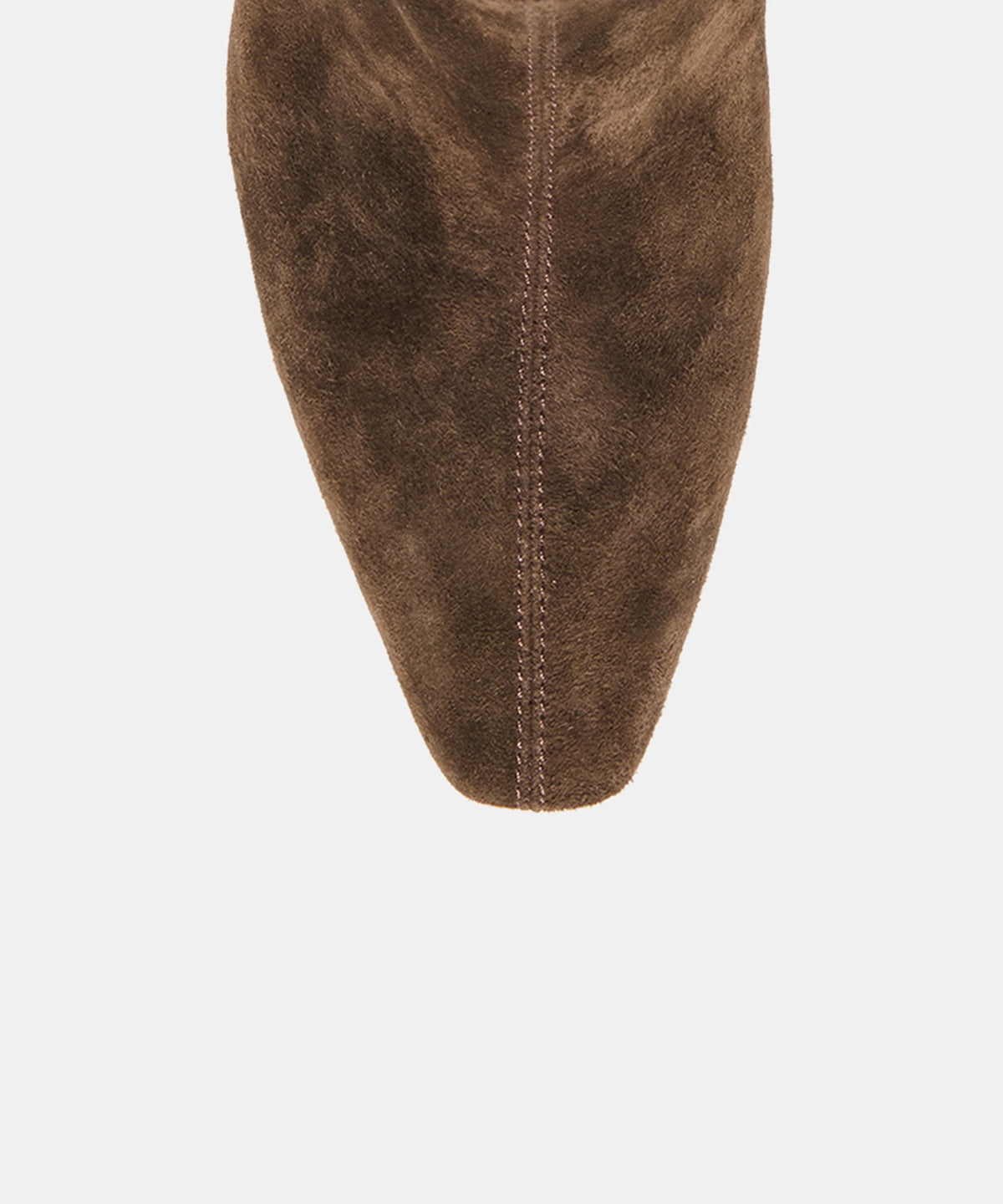 brown suede booties on a white background