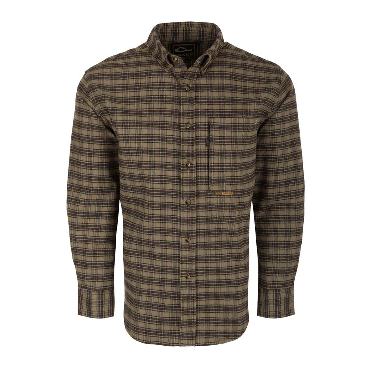 Drake Autumn Brushed Twill Shirt Trad Plaid