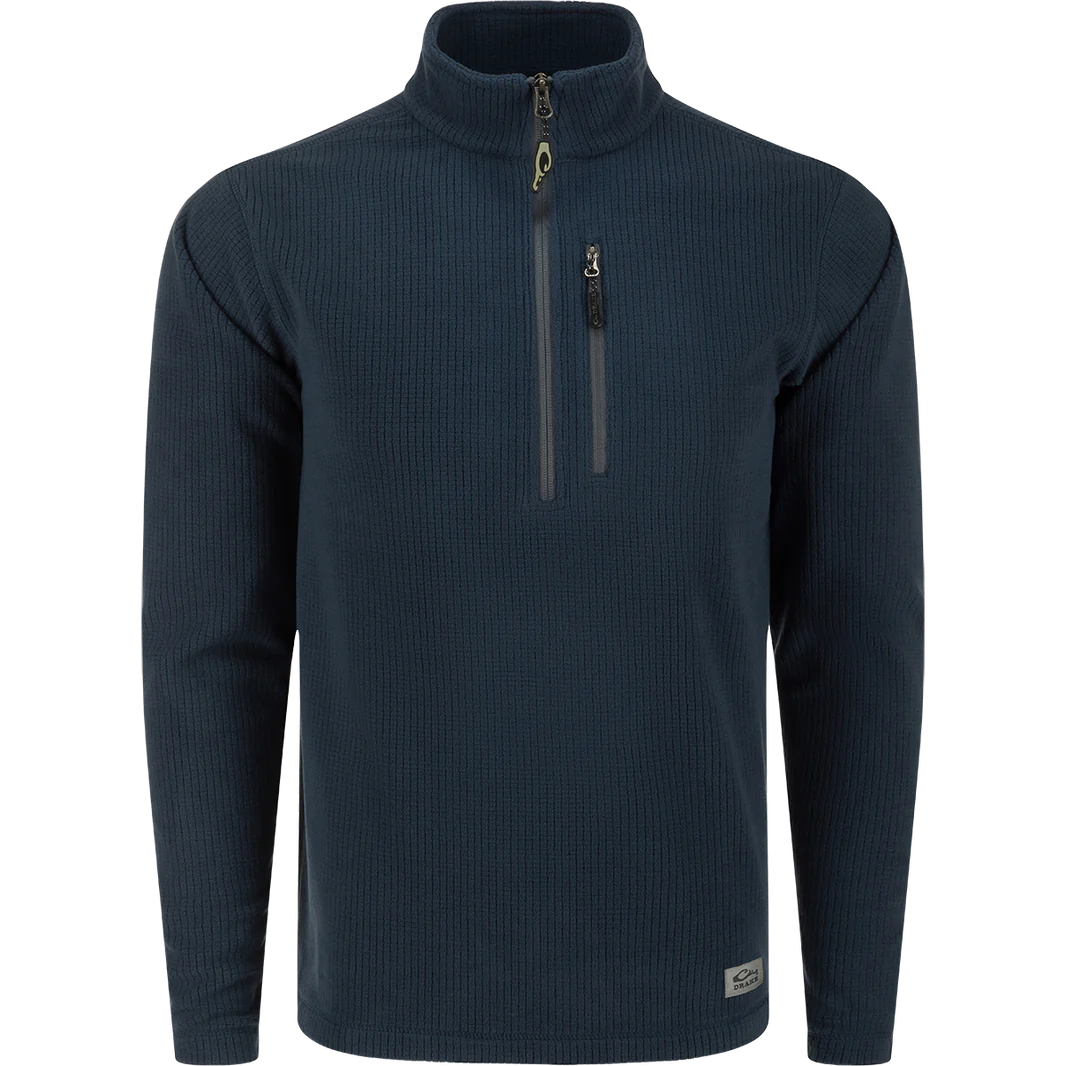 Drake Fall River Grid Fleece Half Zip Pullover