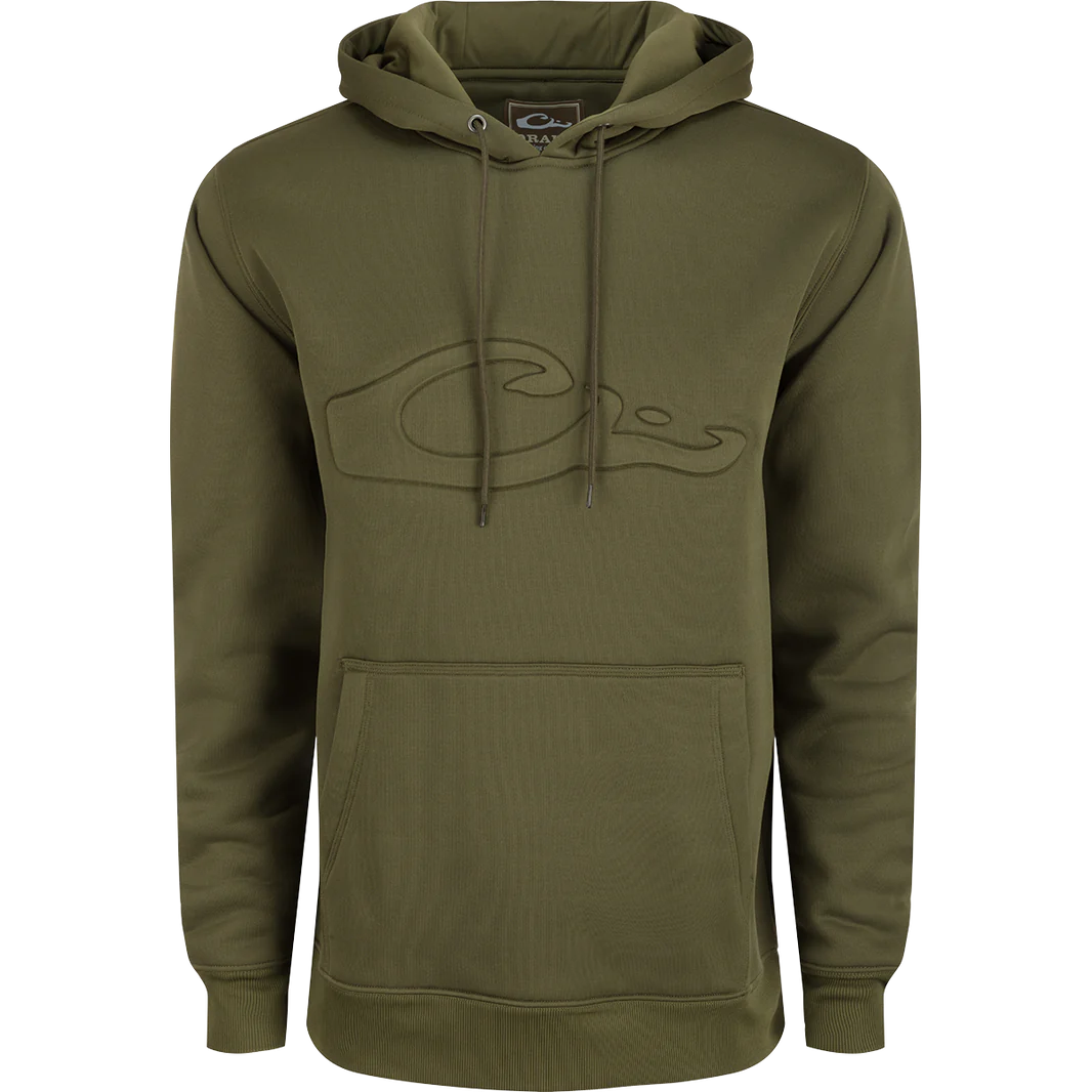 Drake The Back Eddy Embossed Solid Hoodie