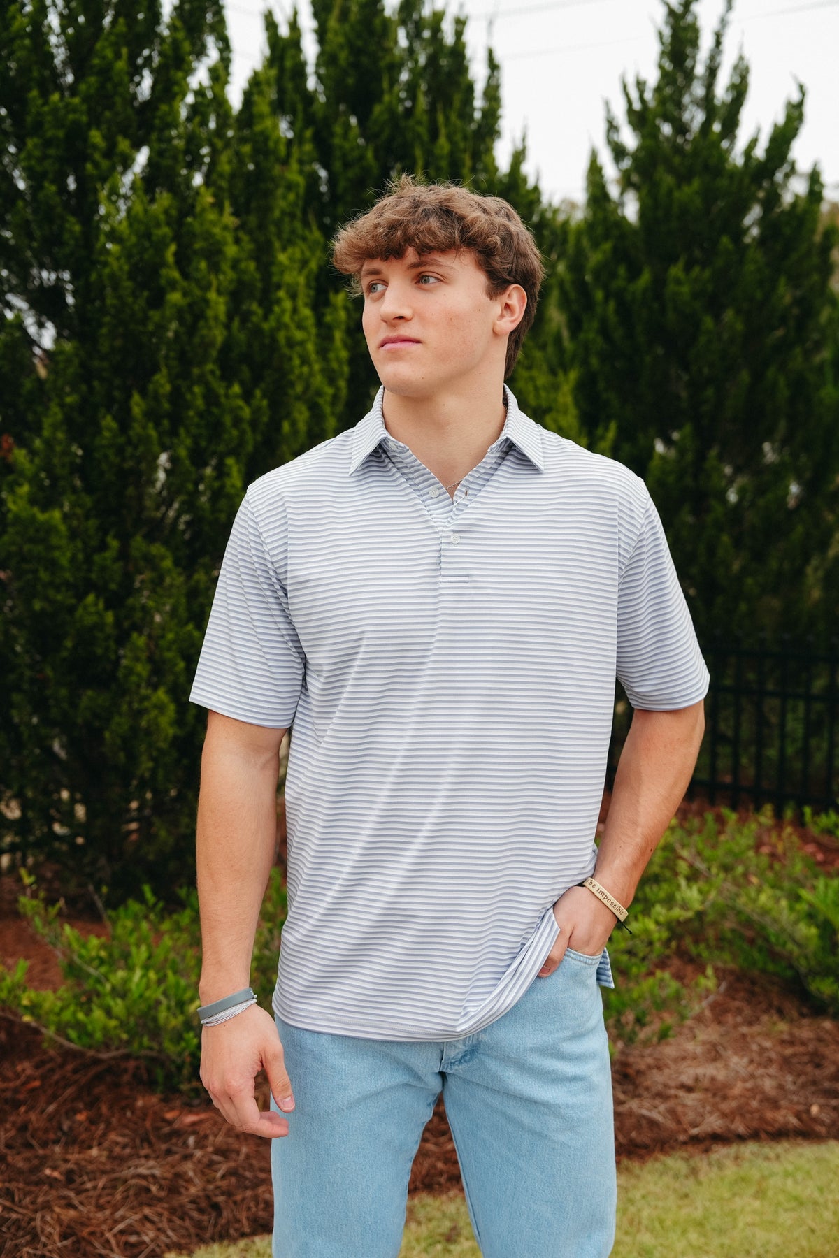 Black Friday GenTeal Bight Stripe Polo