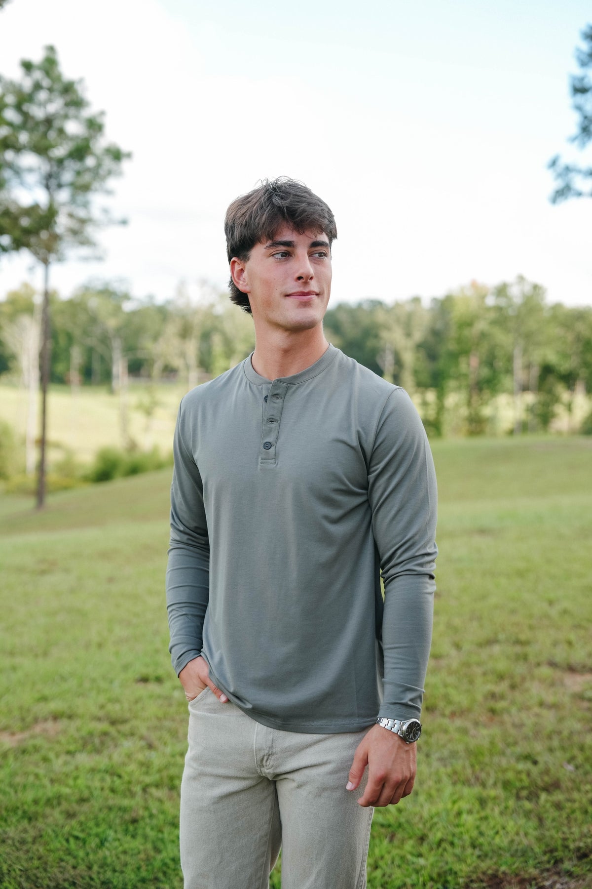 Hommes Henley technique FLEXNAMIC® Trekking manches longues JAY PI Hommes Henley technique FLEXNAMIC® Trekking manches longues JAY PI