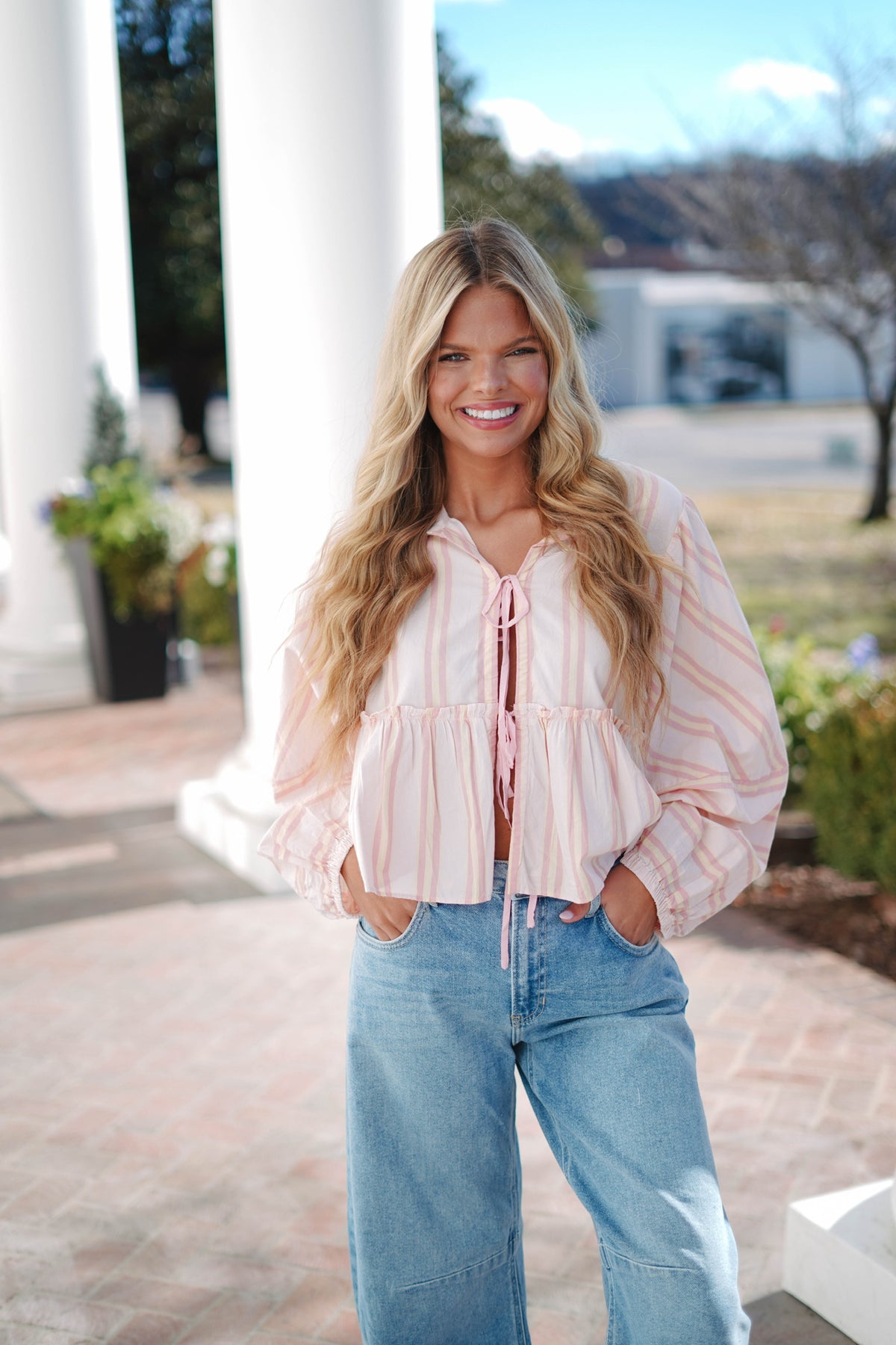 Free People Brunch Babe Blouse