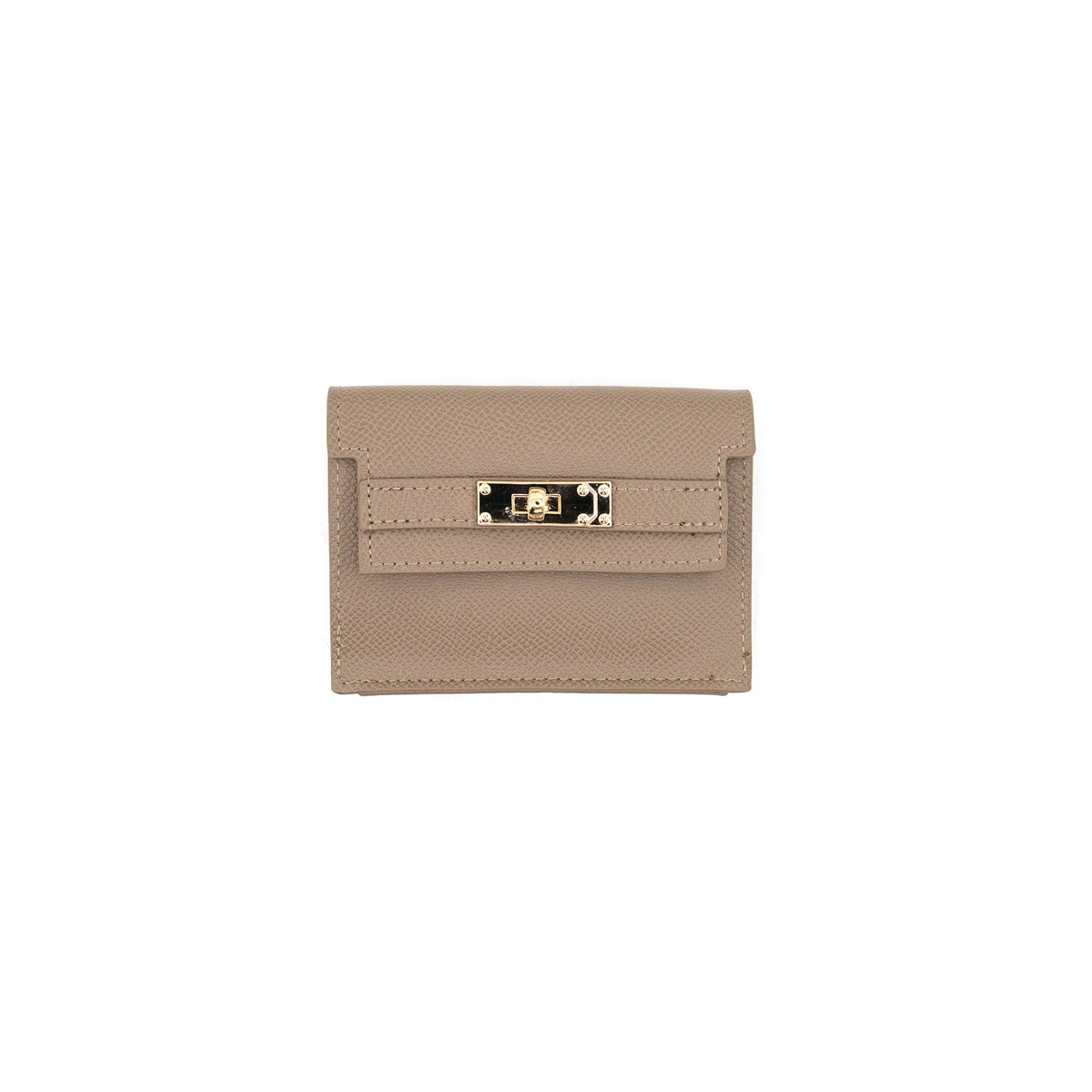tan fold over card holder 