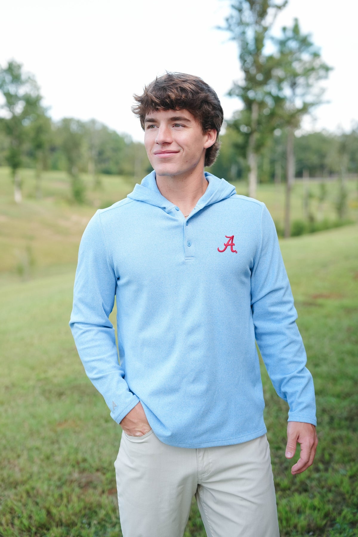 Antigua Dedicated Hooded Henley &quot;A&quot;