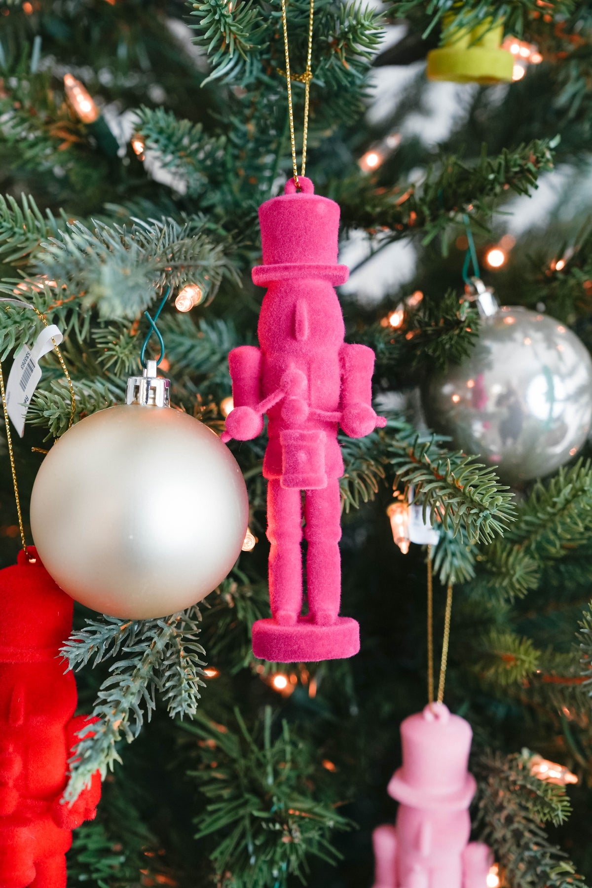 Small Flocked Toy Soldier Ornament