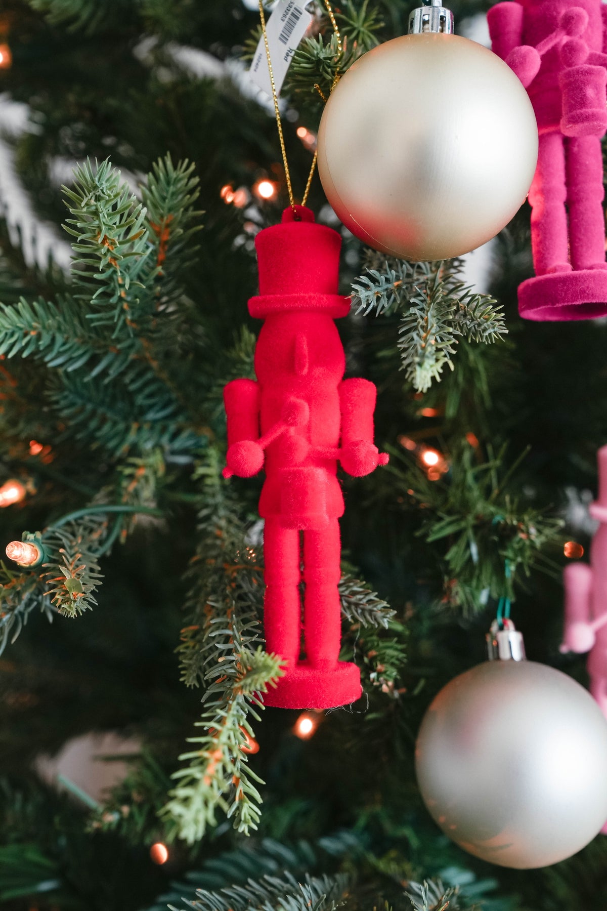 Small Flocked Toy Soldier Ornament