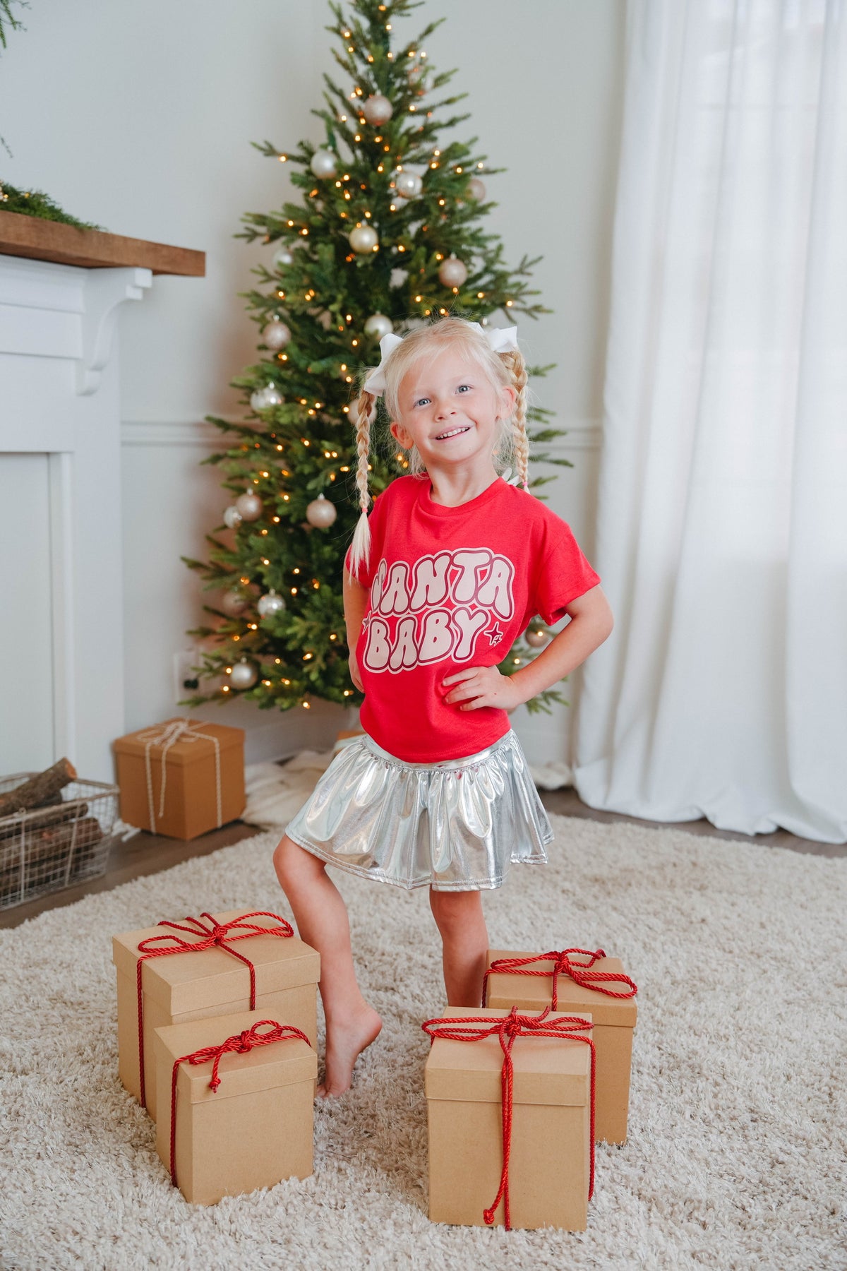 Santa Baby Crop Tee Youth