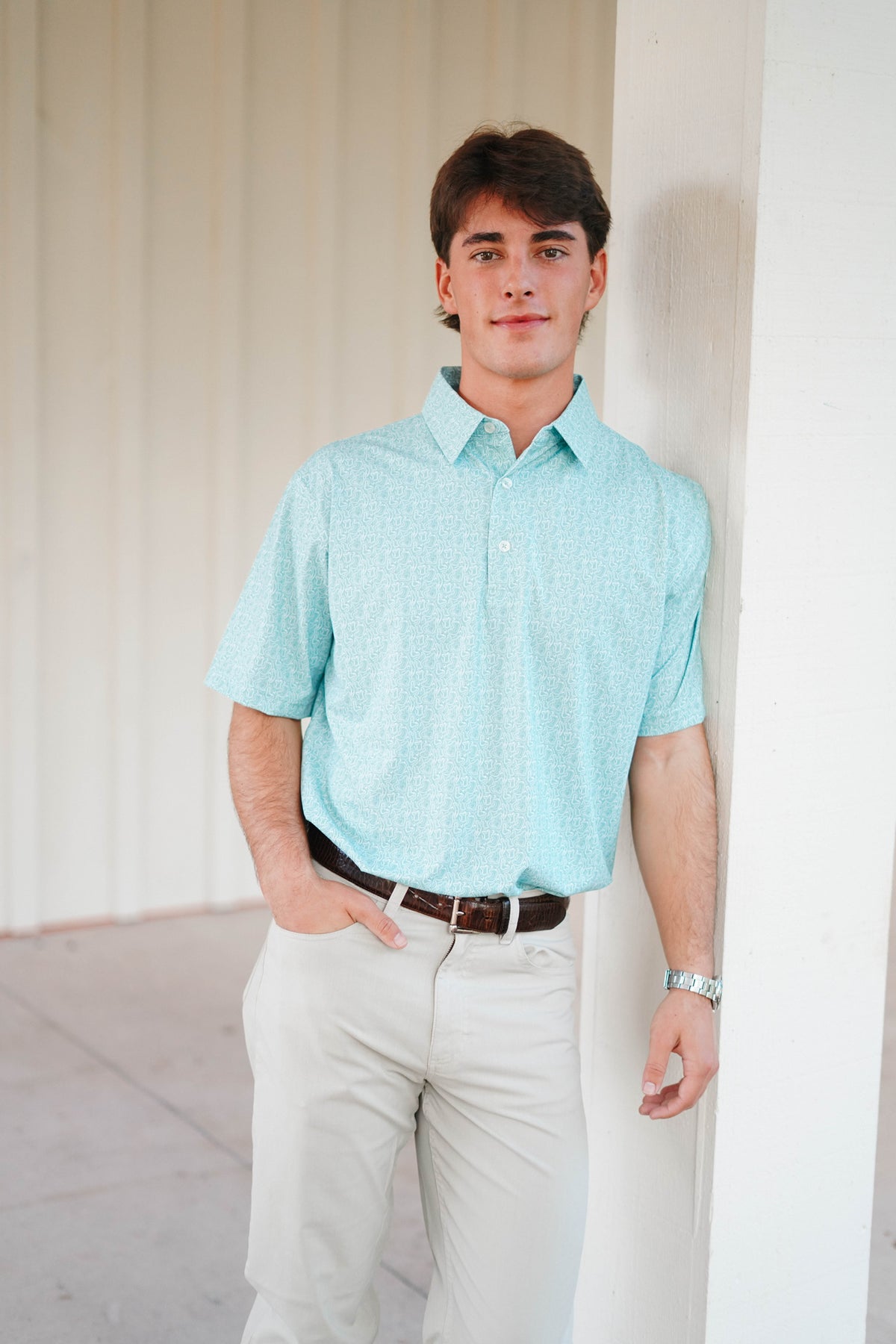 Black Friday Gen Teal Golf Brr Printed Polo